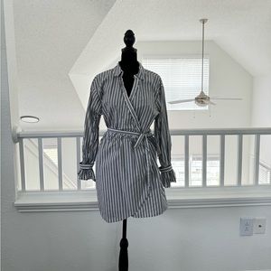 Express stripped shirt dress
